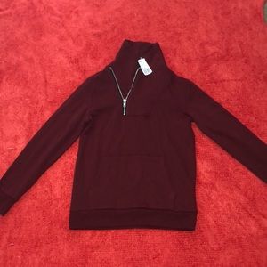 Athletic pullover sweater. New with tags. Burgundy